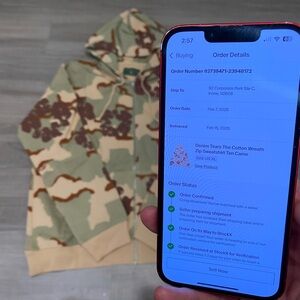 DENIM TEARS TAN CAMO THE COTTON WREATH ZIP UP W STOCKX RECEIPTS SIZE XL